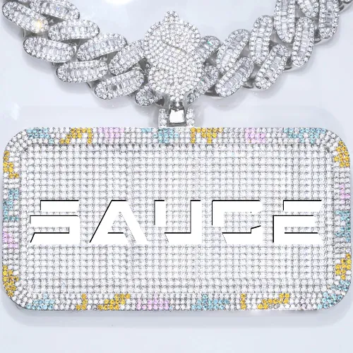 CUSTOM LETTER NECKLACE 3D COLORFUL SQUARE sold by The GUU Shop