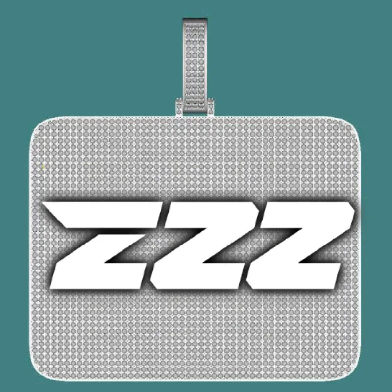 CUSTOM LETTER NECKLACE 3D BIG SQUARE sold by The GUU Shop