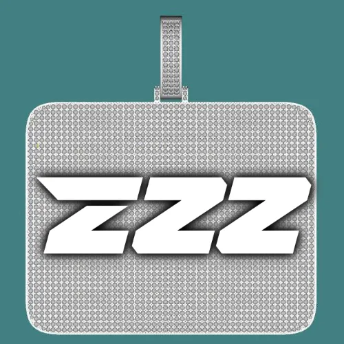 CUSTOM LETTER NECKLACE 3D BIG SQUARE sold by The GUU Shop