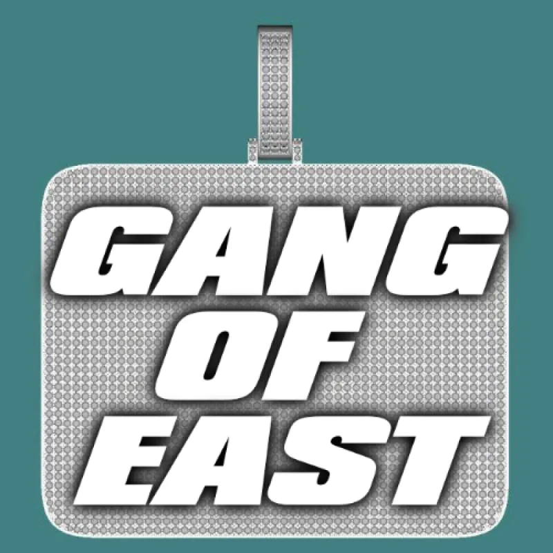 CUSTOM LETTER NECKLACE 3D BIG SQUARE sold by The GUU Shop