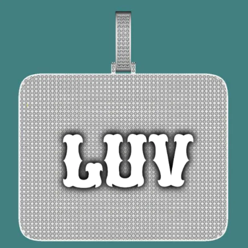 CUSTOM LETTER NECKLACE 3D BIG SQUARE sold by The GUU Shop