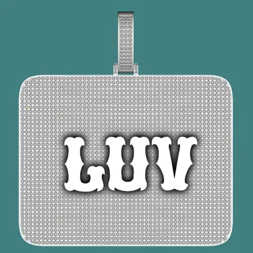 CUSTOM LETTER NECKLACE 3D BIG SQUARE sold by The GUU Shop