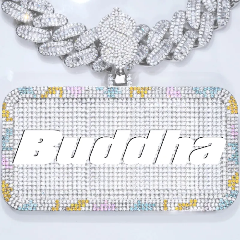 CUSTOM LETTER NECKLACE 3D COLORFUL SQUARE sold by The GUU Shop