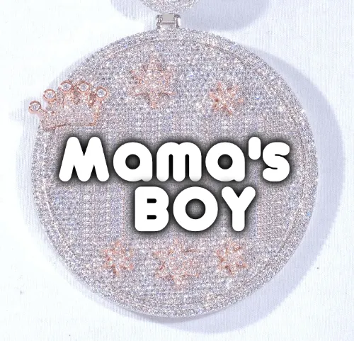 CUSTOM LETTER NECKLACE 3D BIG CROWN DISC sold by The GUU Shop