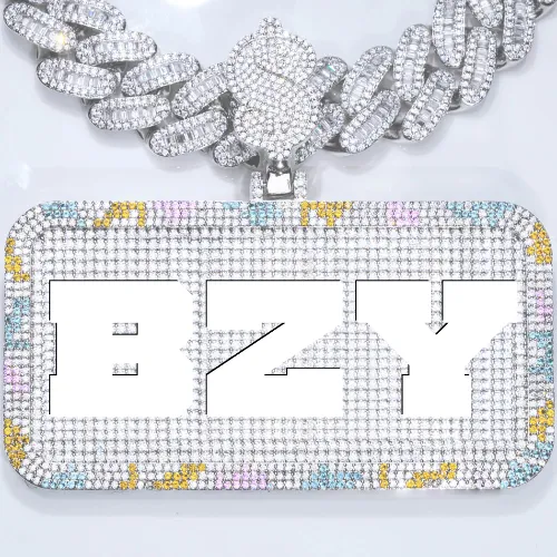 CUSTOM LETTER NECKLACE 3D COLORFUL SQUARE sold by The GUU Shop