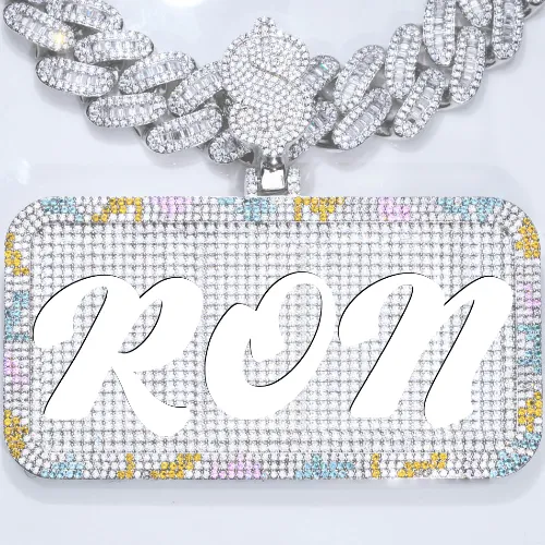 CUSTOM LETTER NECKLACE 3D COLORFUL SQUARE sold by The GUU Shop