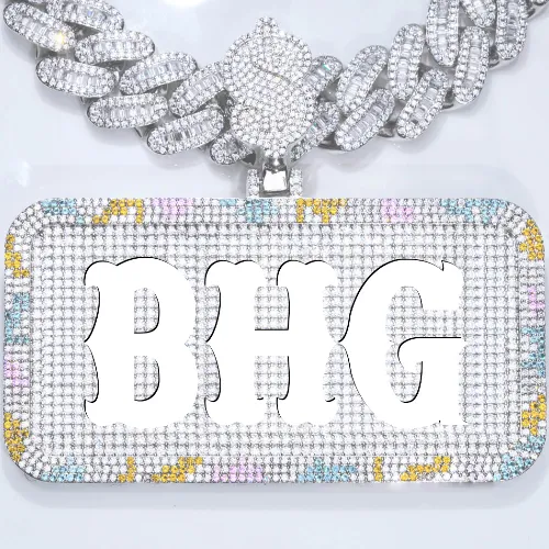 CUSTOM LETTER NECKLACE 3D COLORFUL SQUARE sold by The GUU Shop