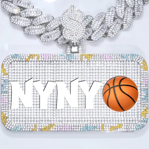 CUSTOM LETTER NECKLACE 3D COLORFUL SQUARE sold by The GUU Shop