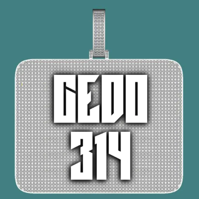 CUSTOM LETTER NECKLACE 3D BIG SQUARE sold by The GUU Shop