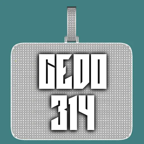 CUSTOM LETTER NECKLACE 3D BIG SQUARE sold by The GUU Shop