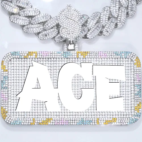 CUSTOM LETTER NECKLACE 3D COLORFUL SQUARE sold by The GUU Shop