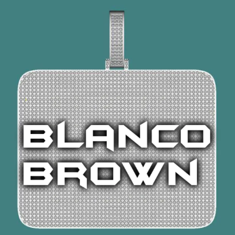 CUSTOM LETTER NECKLACE 3D BIG SQUARE sold by The GUU Shop