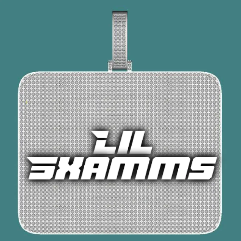 CUSTOM LETTER NECKLACE 3D BIG SQUARE sold by The GUU Shop