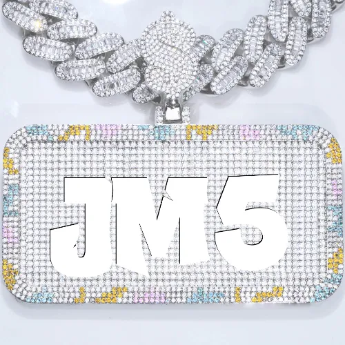 CUSTOM LETTER NECKLACE 3D COLORFUL SQUARE sold by The GUU Shop