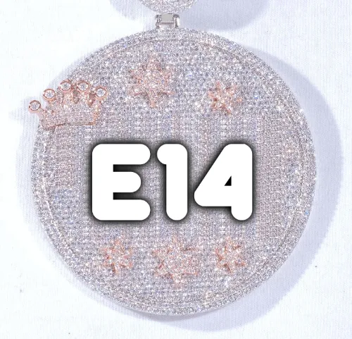 CUSTOM LETTER NECKLACE 3D BIG CROWN DISC sold by The GUU Shop