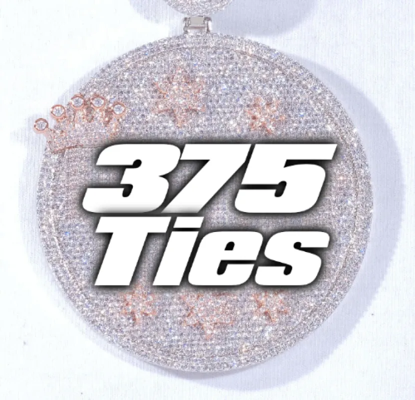 CUSTOM LETTER NECKLACE 3D BIG CROWN DISC sold by The GUU Shop