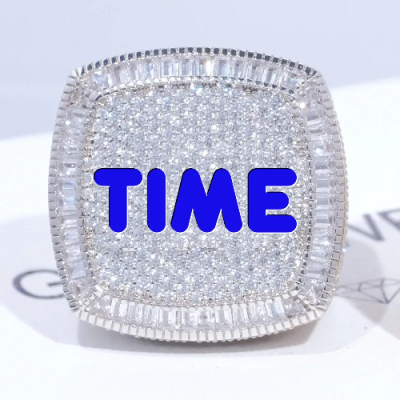 CUSTOM LETTER 3D ICED RING sold by The GUU Shop