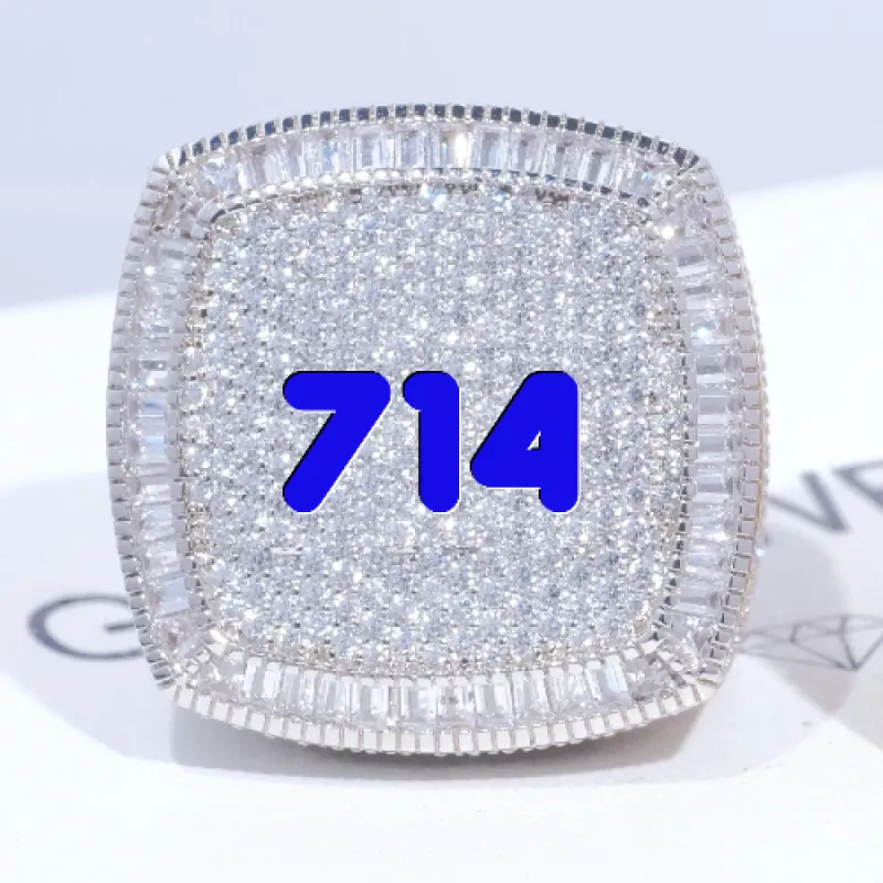 CUSTOM LETTER 3D ICED RING sold by The GUU Shop