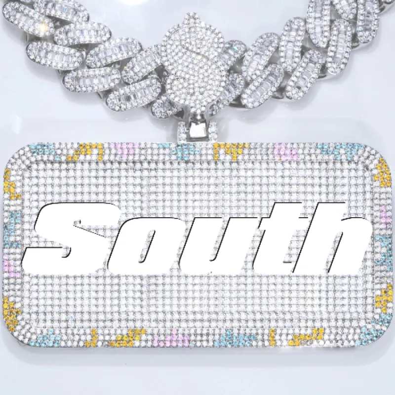 CUSTOM LETTER NECKLACE 3D COLORFUL SQUARE sold by The GUU Shop