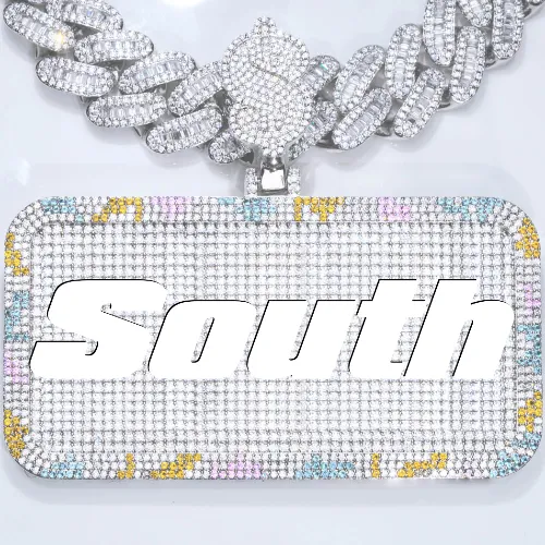 CUSTOM LETTER NECKLACE 3D COLORFUL SQUARE sold by The GUU Shop