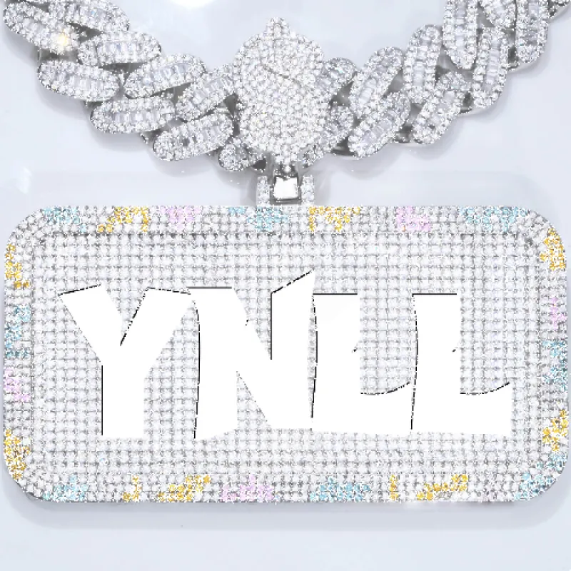 CUSTOM LETTER NECKLACE 3D COLORFUL SQUARE sold by The GUU Shop