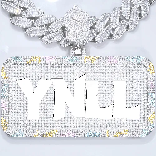 CUSTOM LETTER NECKLACE 3D COLORFUL SQUARE sold by The GUU Shop