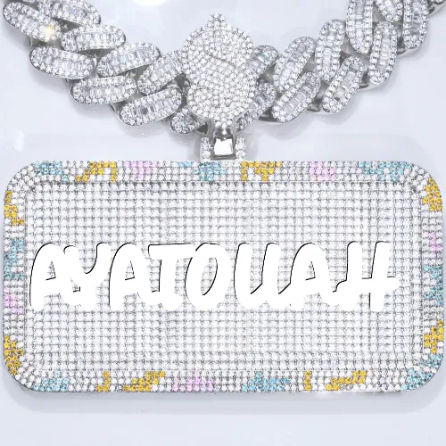 CUSTOM LETTER NECKLACE 3D COLORFUL SQUARE sold by The GUU Shop