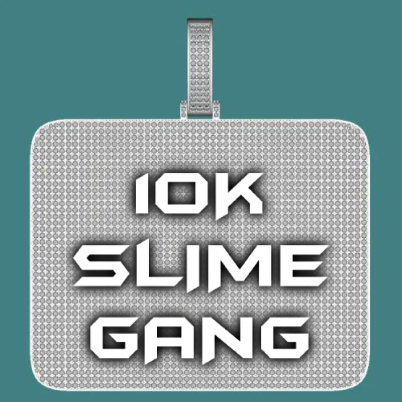 CUSTOM LETTER NECKLACE 3D BIG SQUARE sold by The GUU Shop