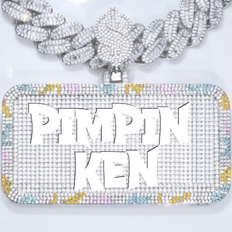 CUSTOM LETTER NECKLACE 3D COLORFUL SQUARE sold by The GUU Shop