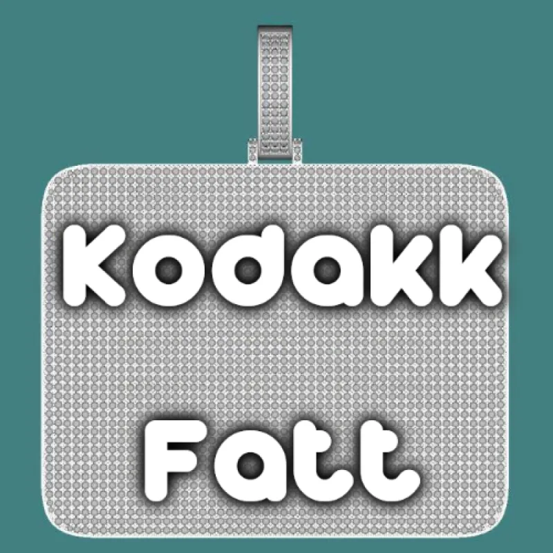 CUSTOM LETTER NECKLACE 3D BIG SQUARE sold by The GUU Shop