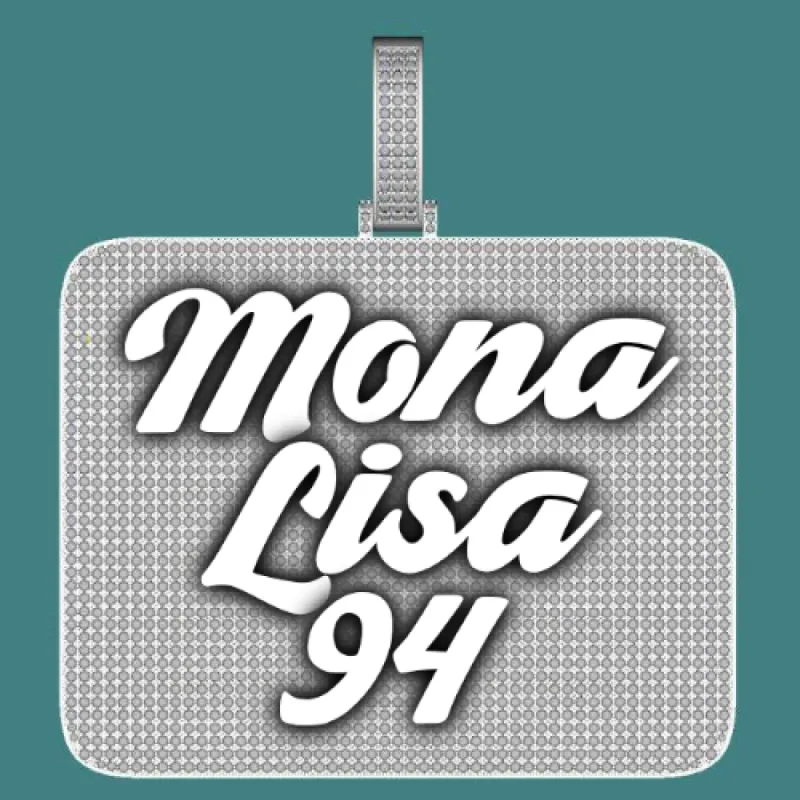 CUSTOM LETTER NECKLACE 3D BIG SQUARE sold by The GUU Shop