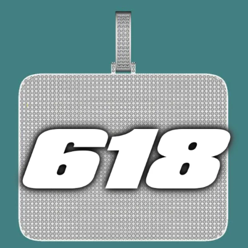 CUSTOM LETTER NECKLACE 3D BIG SQUARE sold by The GUU Shop