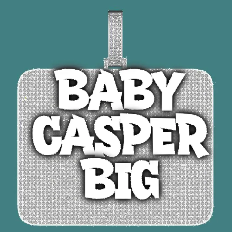 CUSTOM LETTER NECKLACE 3D BIG SQUARE sold by The GUU Shop