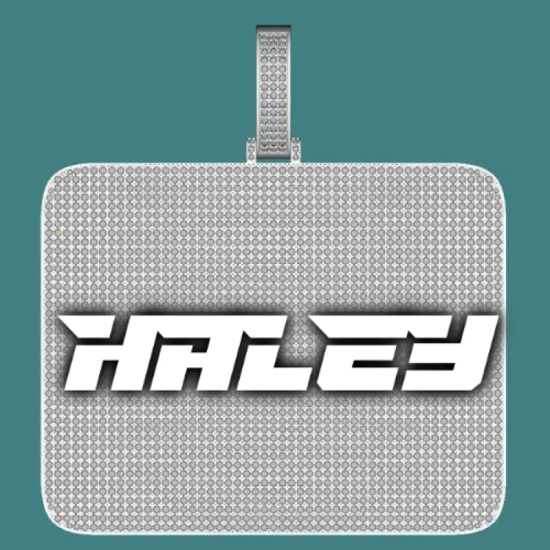 CUSTOM LETTER NECKLACE 3D BIG SQUARE sold by The GUU Shop