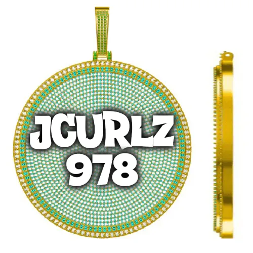 CUSTOM LETTER NECKLACE 3D BIG DISC sold by The GUU Shop