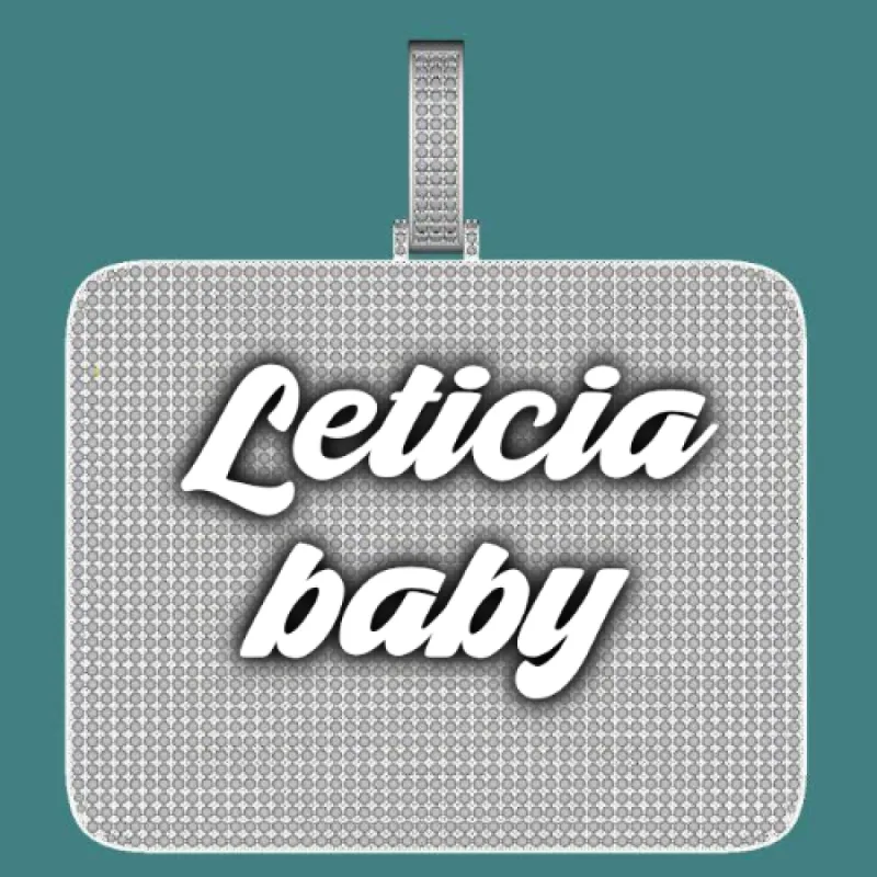 CUSTOM LETTER NECKLACE 3D BIG SQUARE sold by The GUU Shop