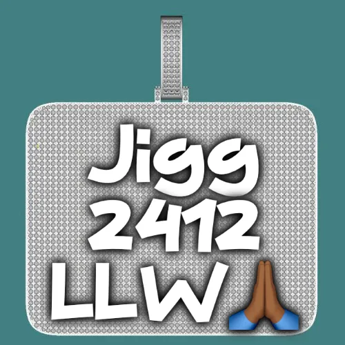 CUSTOM LETTER NECKLACE 3D BIG SQUARE sold by The GUU Shop