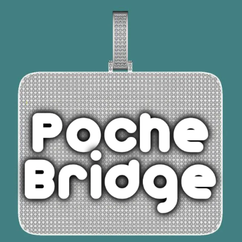 CUSTOM LETTER NECKLACE 3D BIG SQUARE sold by The GUU Shop