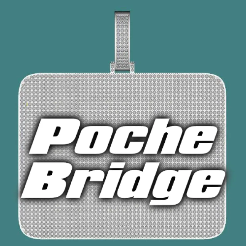 CUSTOM LETTER NECKLACE 3D BIG SQUARE sold by The GUU Shop