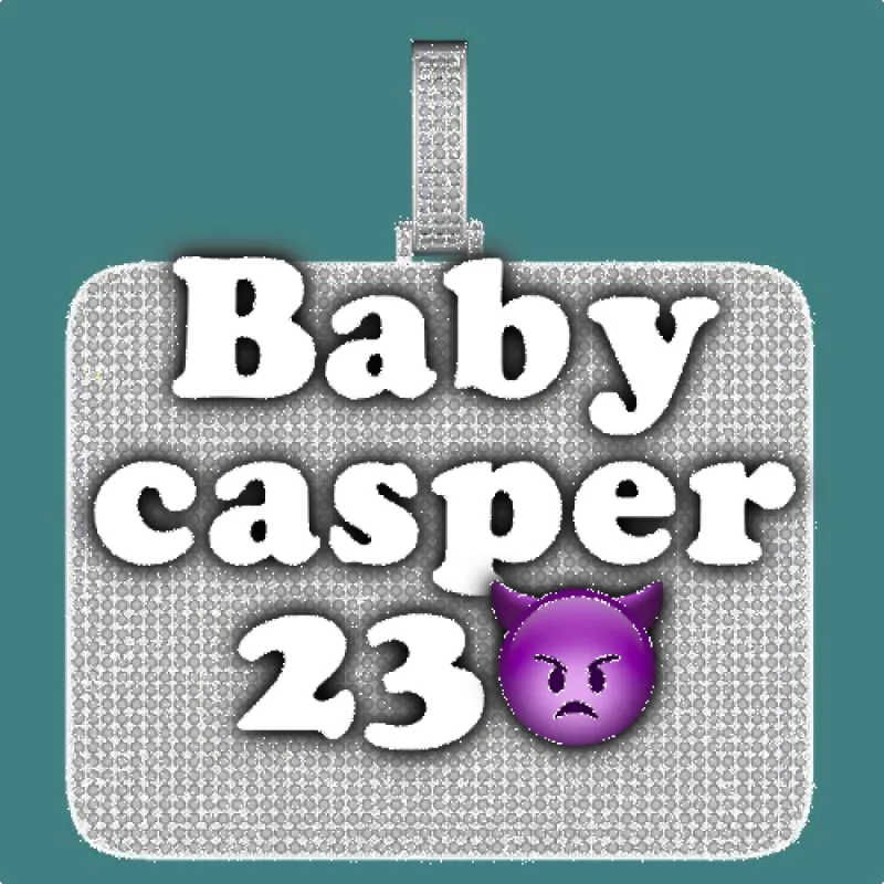 CUSTOM LETTER NECKLACE 3D BIG SQUARE sold by The GUU Shop