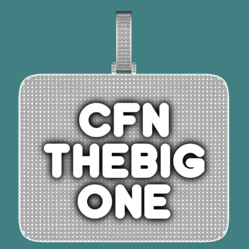 CUSTOM LETTER NECKLACE 3D BIG SQUARE sold by The GUU Shop