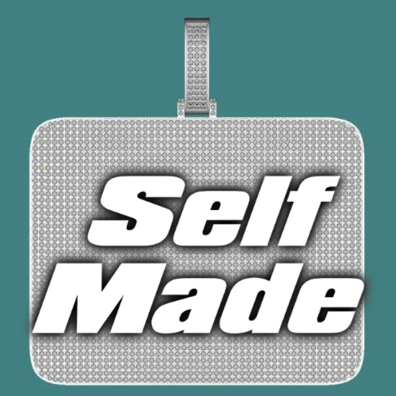 CUSTOM LETTER NECKLACE 3D BIG SQUARE sold by The GUU Shop