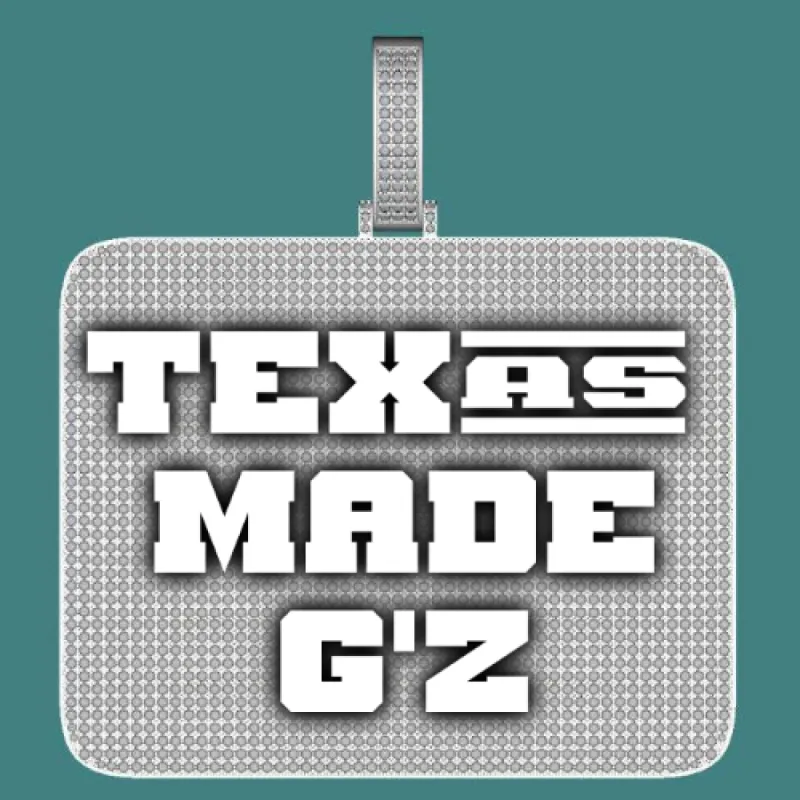 CUSTOM LETTER NECKLACE 3D BIG SQUARE sold by The GUU Shop