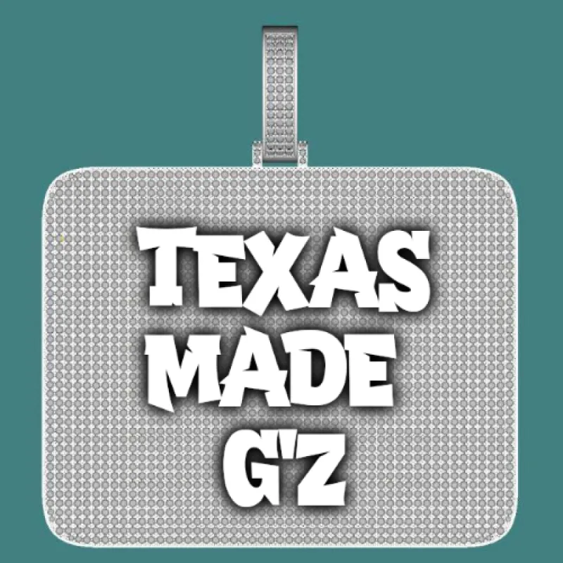 CUSTOM LETTER NECKLACE 3D BIG SQUARE sold by The GUU Shop