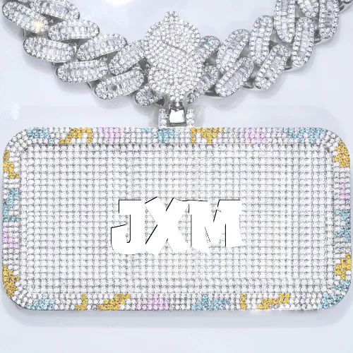 CUSTOM LETTER NECKLACE 3D COLORFUL SQUARE sold by The GUU Shop