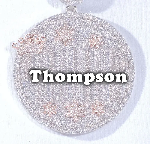 CUSTOM LETTER NECKLACE 3D BIG CROWN DISC sold by The GUU Shop