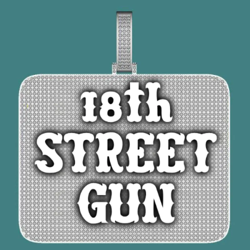 CUSTOM LETTER NECKLACE 3D BIG SQUARE sold by The GUU Shop