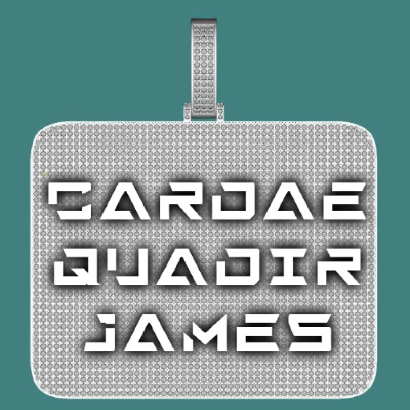 CUSTOM LETTER NECKLACE 3D BIG SQUARE sold by The GUU Shop