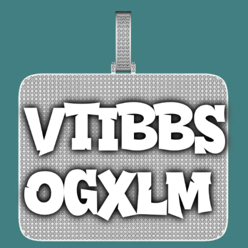 CUSTOM LETTER NECKLACE 3D BIG SQUARE sold by The GUU Shop