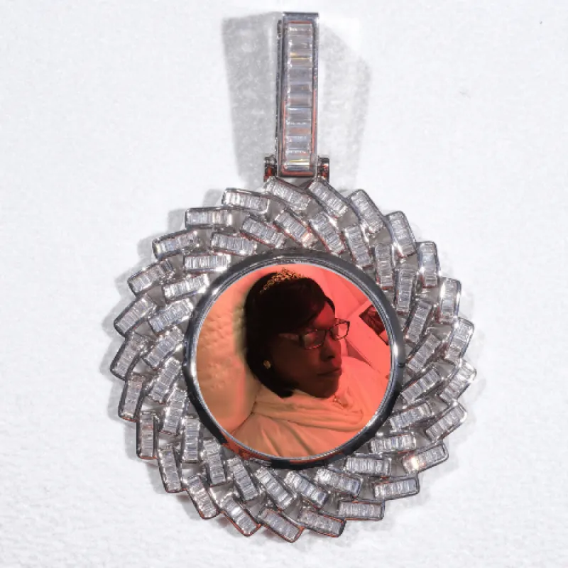 Large 3D Baguette Custom Picture Pendant sold by The GUU Shop